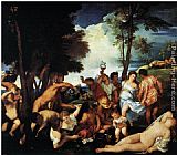 Bacchanal Canvas Paintings - The Bacchanal of the Andrians CRISP